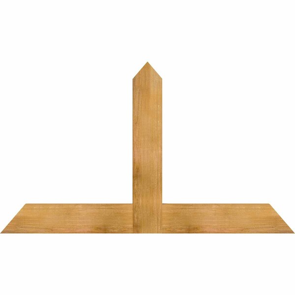 Ekena Millwork Portland Rough Sawn Timber Gable Bracket, Western Red Cedar, 60"W x 35"H x 2"D x 6"F, 14/12 Pitch GBW060X35X0206POR00RWR - main
